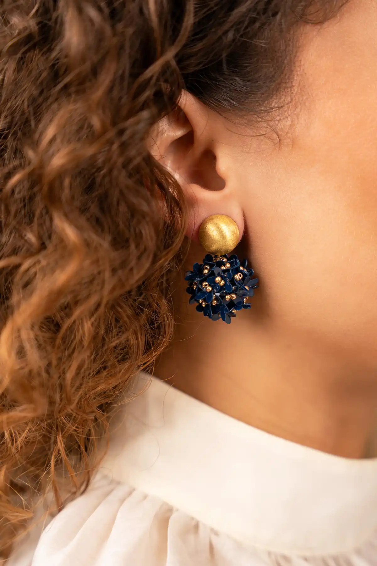 Lott. Gioielli Gemixt Blauwe Oorbellen Daisy Globe S