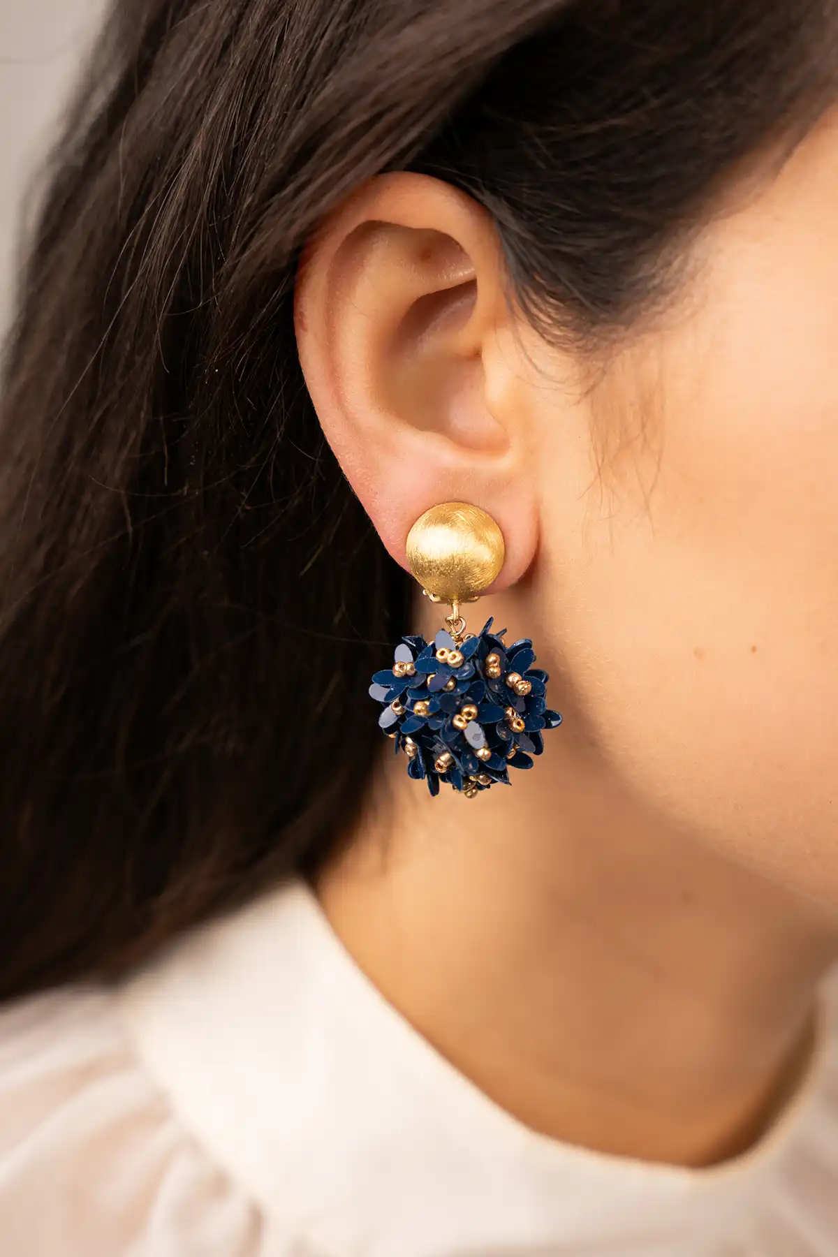 Lott. Gioielli Gemixt Blauwe Oorbellen Daisy Globe S Clip