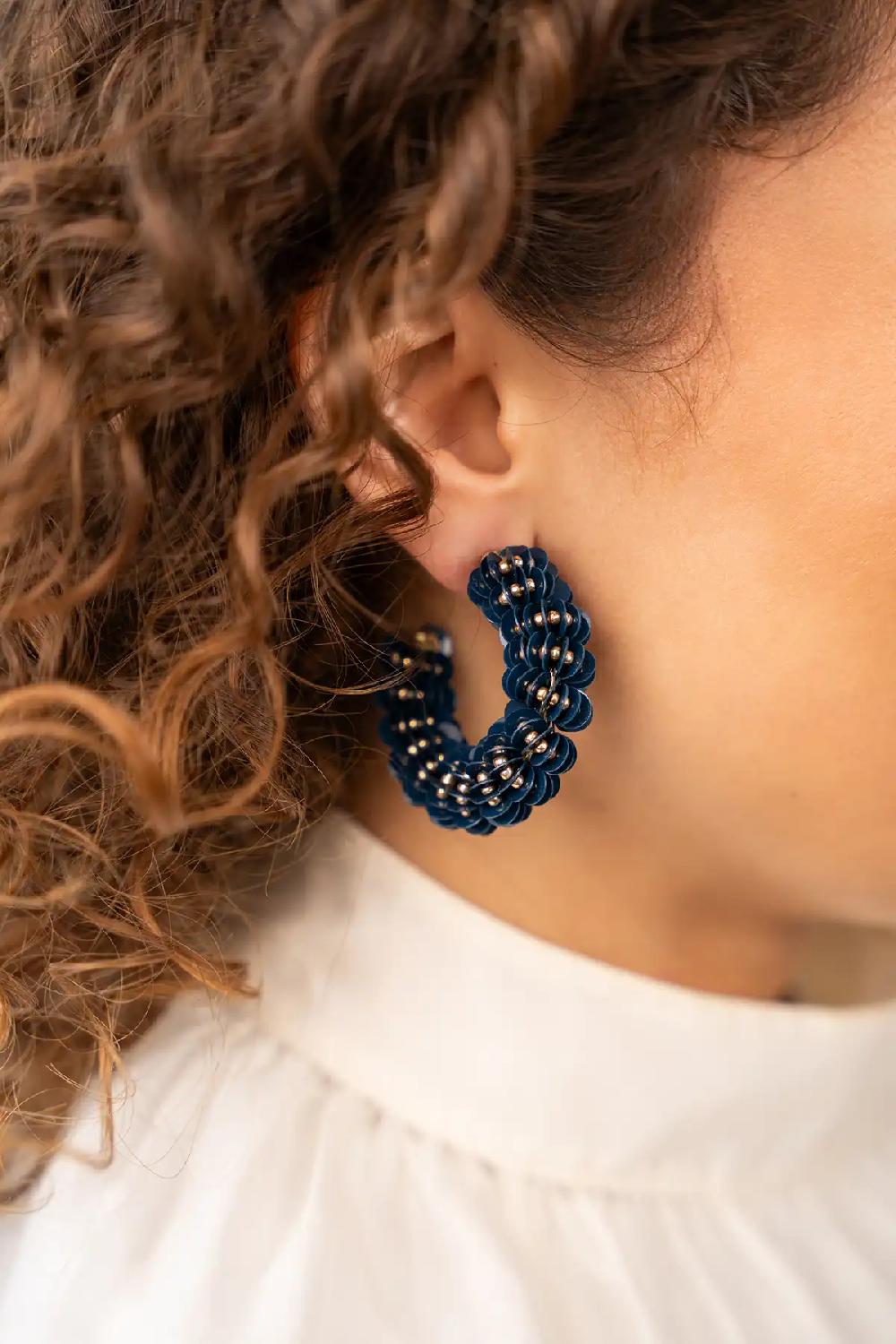 Lott. Gioielli Gemixt Blauwe Oorbellen Sequin Creool M