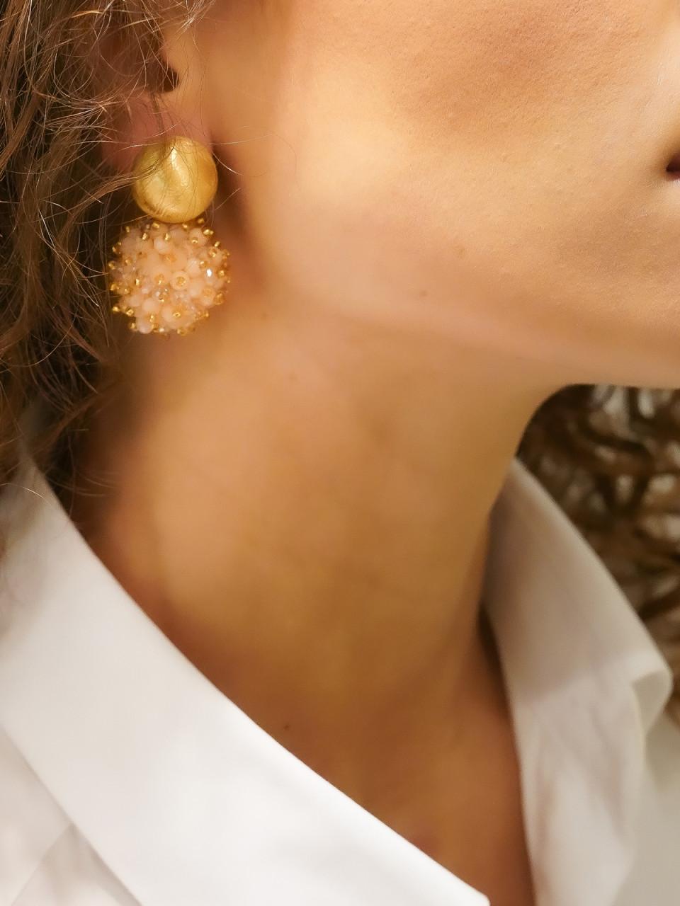 Lott. Gioielli Gemixt Oranje Oorbellen Jacky Double Stones L