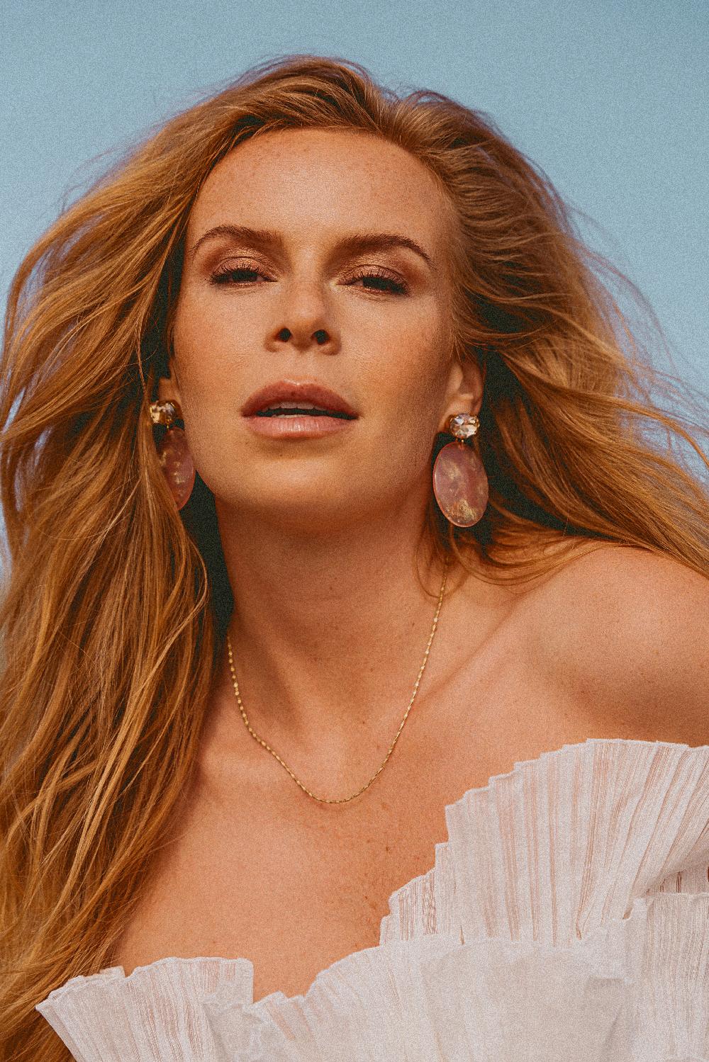 lott. gioielli Goud Roze oorbellen Celia ovaal L strass