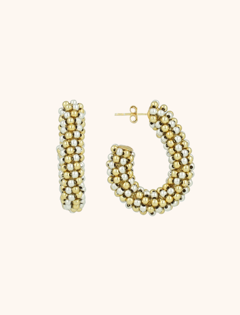 lott. gioielli Goud/Zilverkleurige Oorbellen Danique Oval Creole L