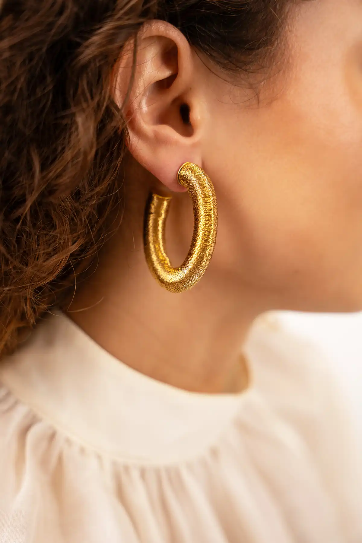 Lott. Gioielli Goudkleurige Oorbellen Amara Creool L Oval