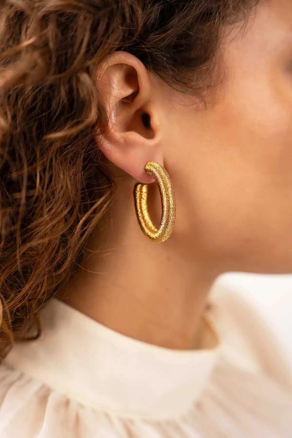 Lott. Gioielli Goudkleurige Oorbellen Amara Creool M Oval