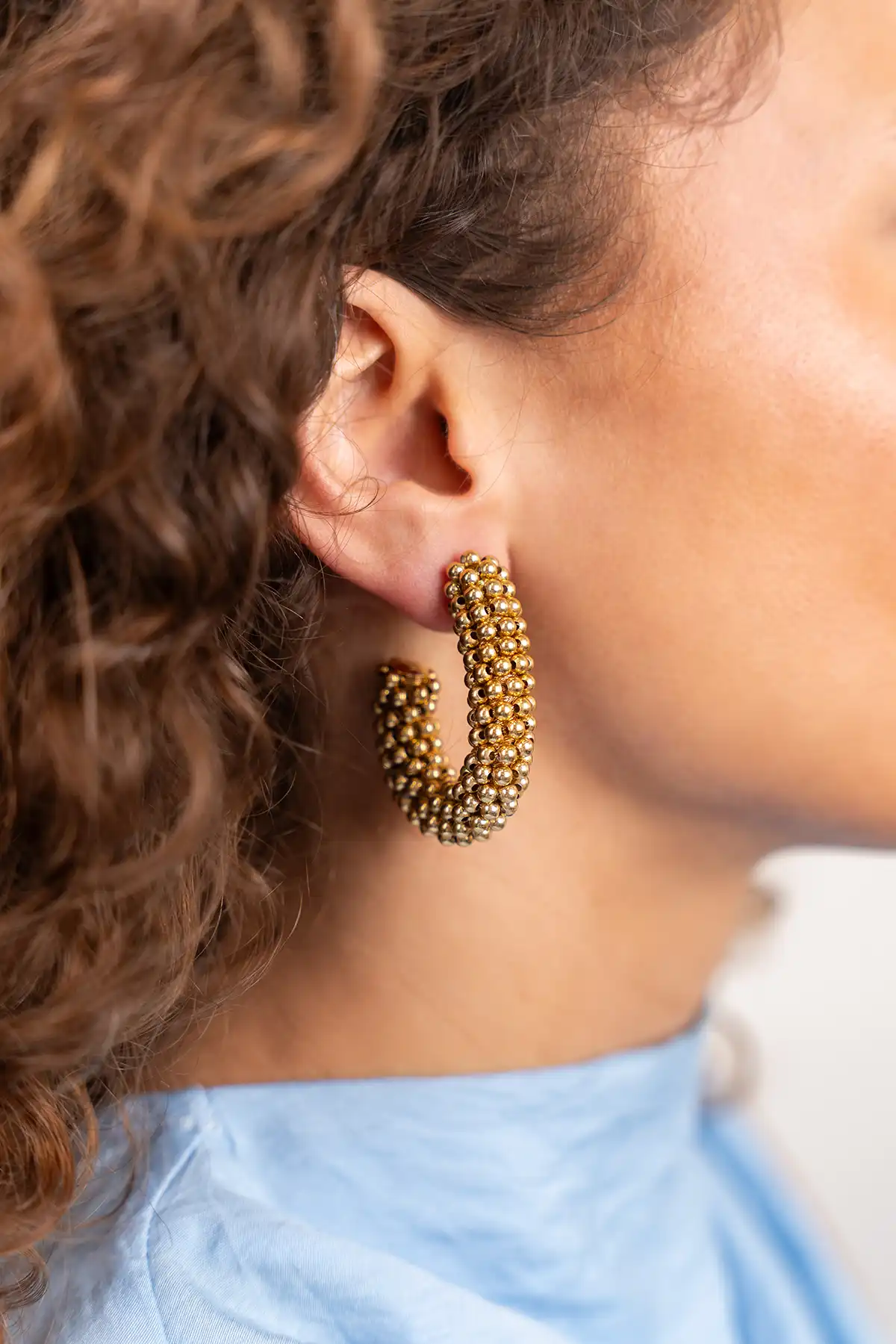 Lott. Gioielli Goudkleurige Oorbellen Danique Oval Creole L