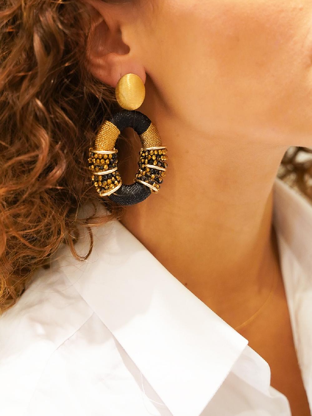 Lott. Gioielli Goudkleurige Oorbellen Elle Combi Oval L Deluxe