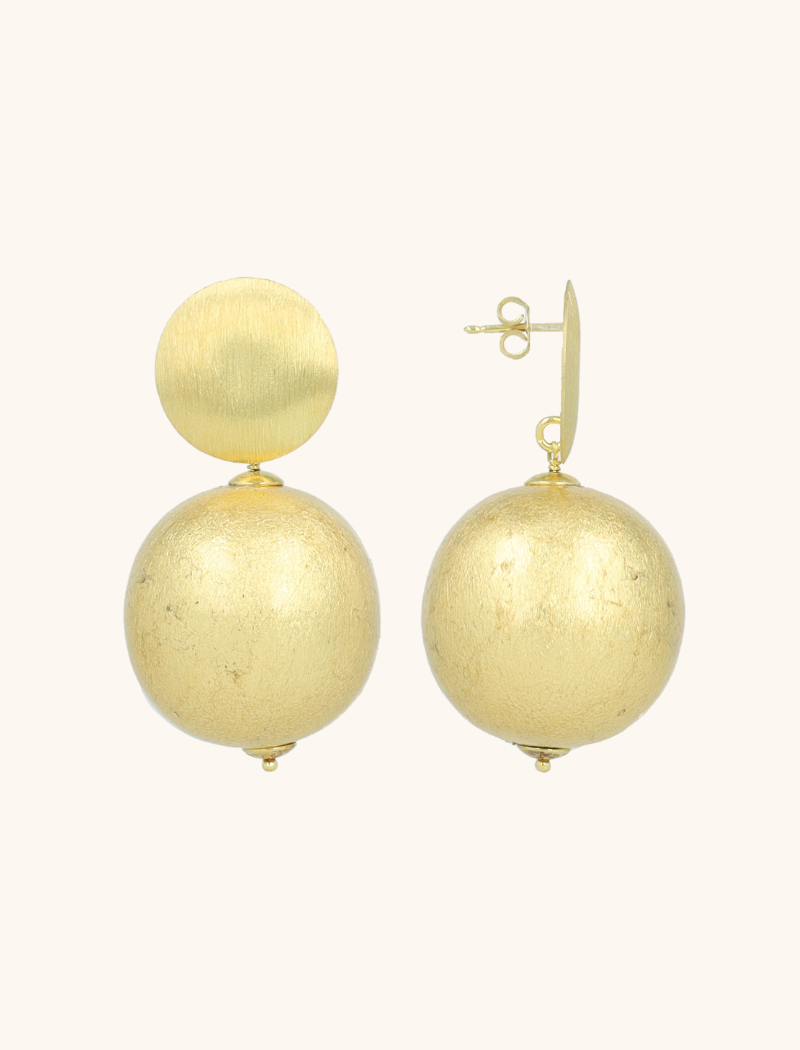 lott. gioielli Goudkleurige Oorbellen Isa Earring Globe M