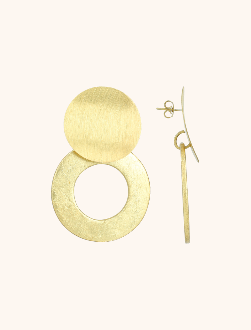 lott. gioielli Goudkleurige Oorbellen Lena Open Circle M