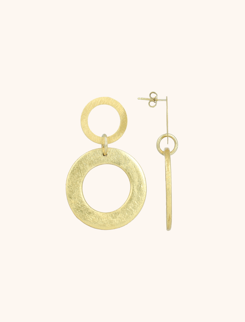 lott. gioielli Goudkleurige Oorbellen Lena Open Circle S