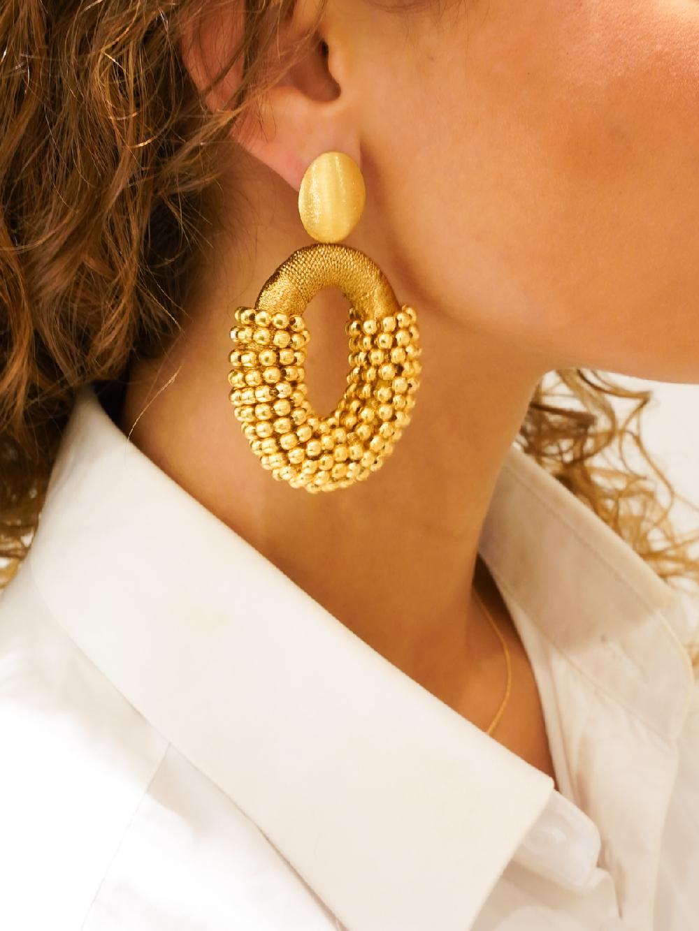 Lott. Gioielli Goudkleurige Oorbellen Limited Yara Ovaal L