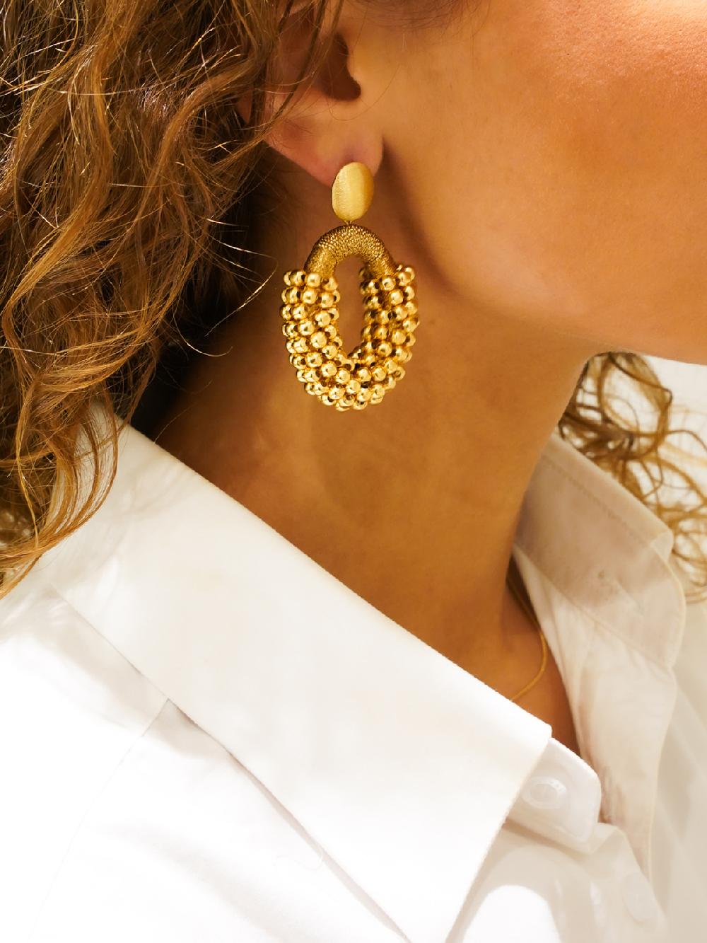 Lott. Gioielli Goudkleurige Oorbellen Limited Yara Ovaal M