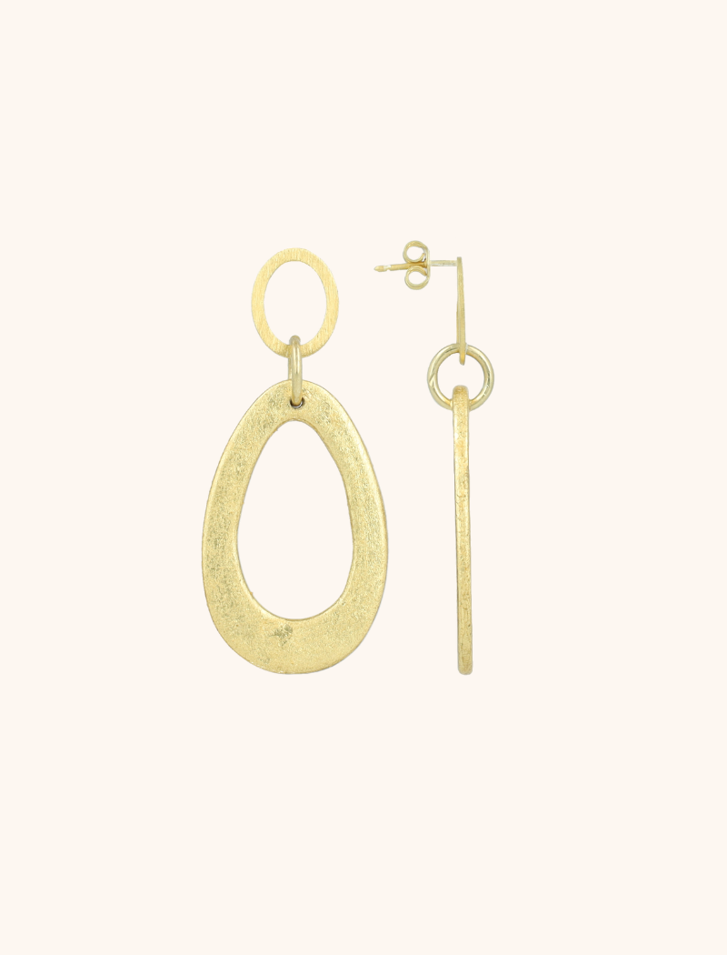 lott. gioielli Goudkleurige Oorbellen Maud Open Drop S