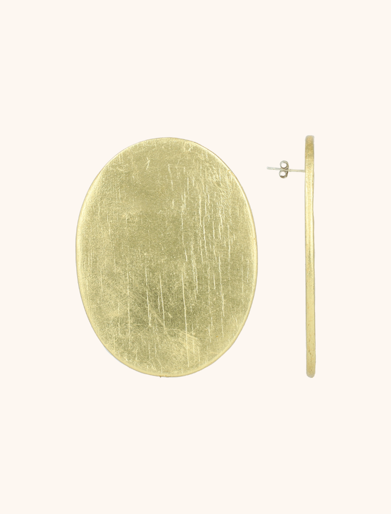 lott. gioielli Goudkleurige Oorbellen Maya Earpin Closed Oval L