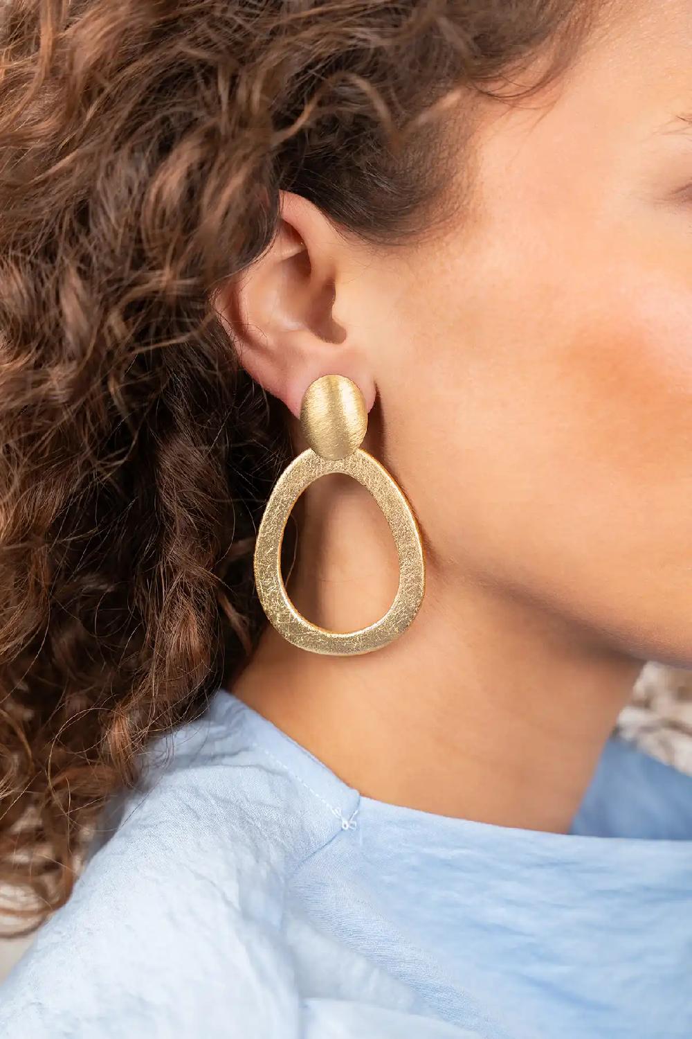 Lott. Gioielli Goudkleurige Oorbellen Milou Open Drop M