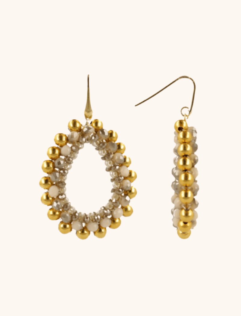 lott. gioielli Grijze Oorbellen Nouk Druppel Deluxe M