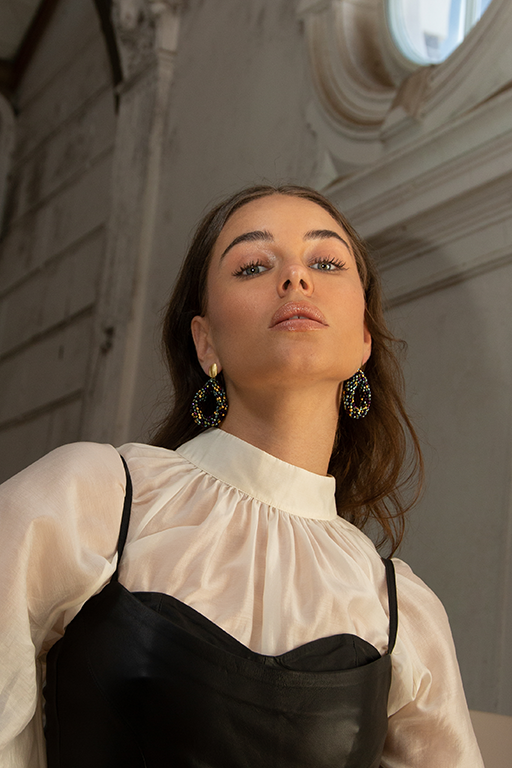 Lott. Gioielli Groen Paarse Oorbellen Berry Druppel L