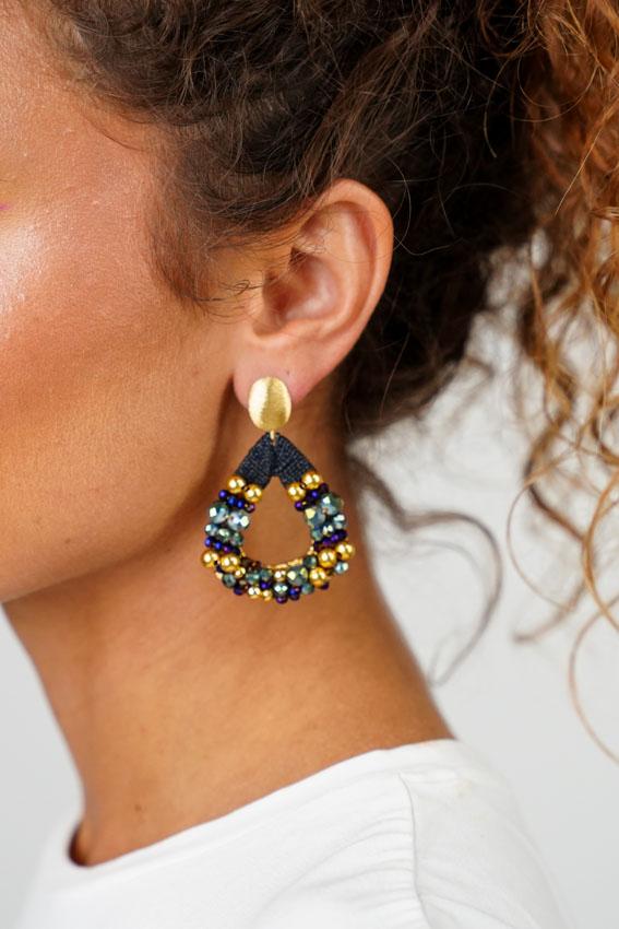 Lott. Gioielli Groen Paarse Oorbellen Claar Combi Druppel S