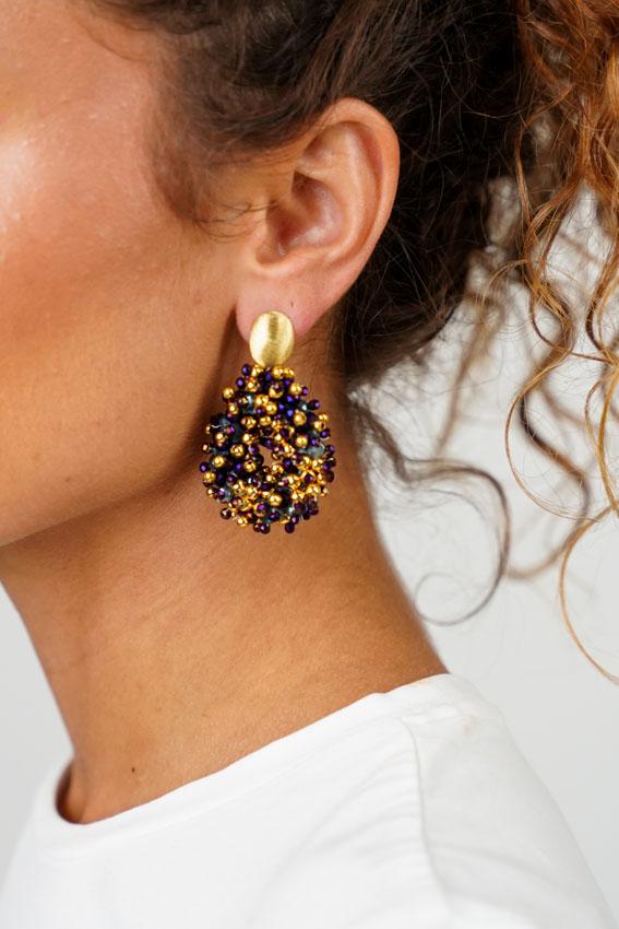 Lott. Gioielli Groen Paarse Oorbellen Louise Druppel S