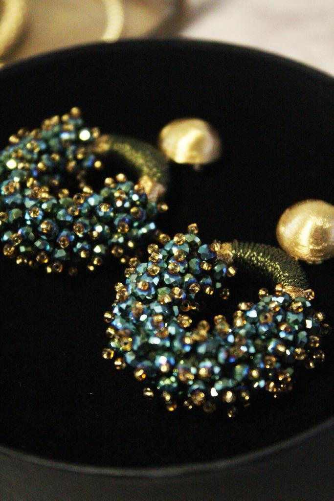 Lott. Gioielli Groene Oorbellen Eve Combi Oval M Double Stones