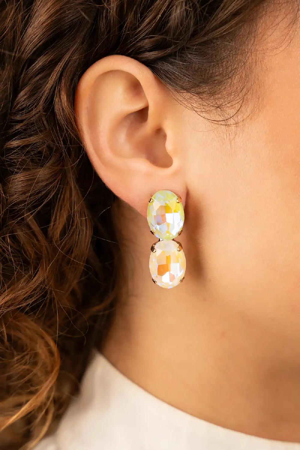 Lott. Gioielli Groene Oorbellen Maudi Crystal Strass