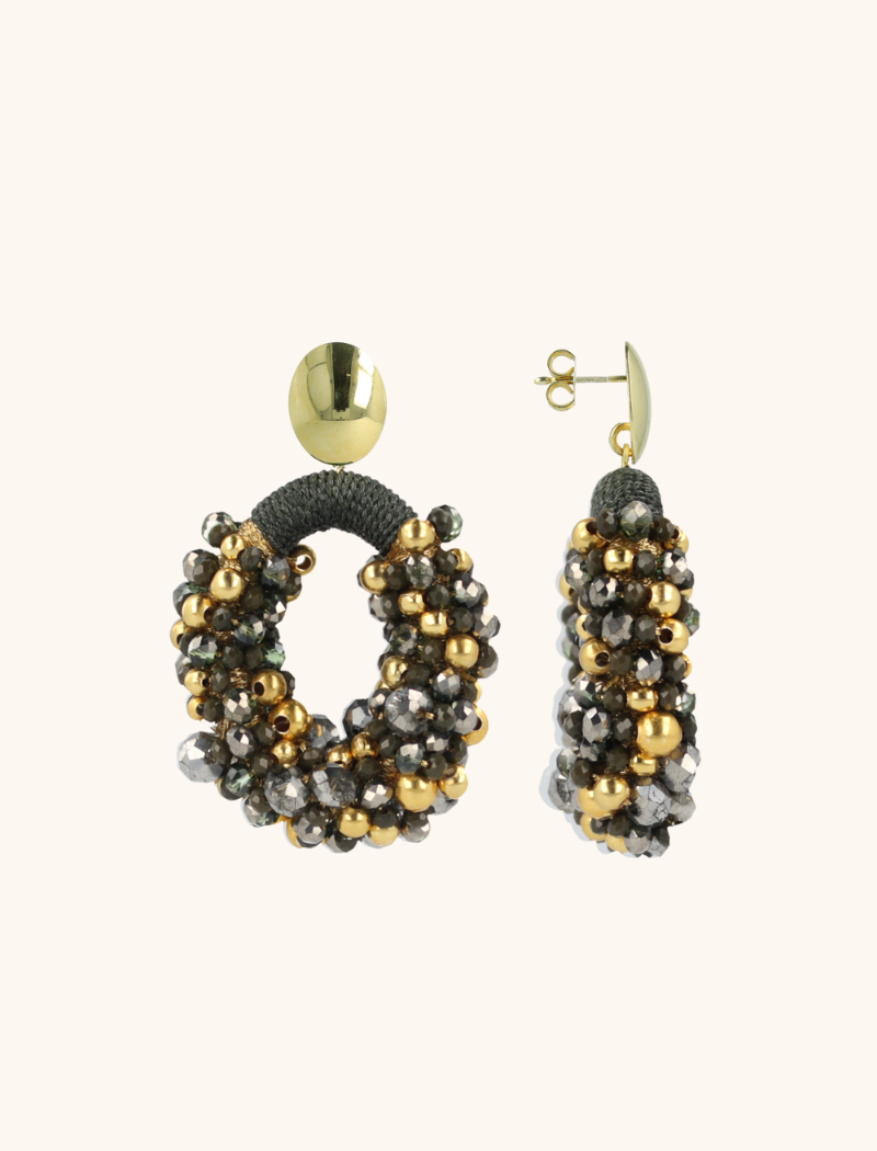 lott. gioielli Groene Oorbellen Opheilia Combi Ovaal M