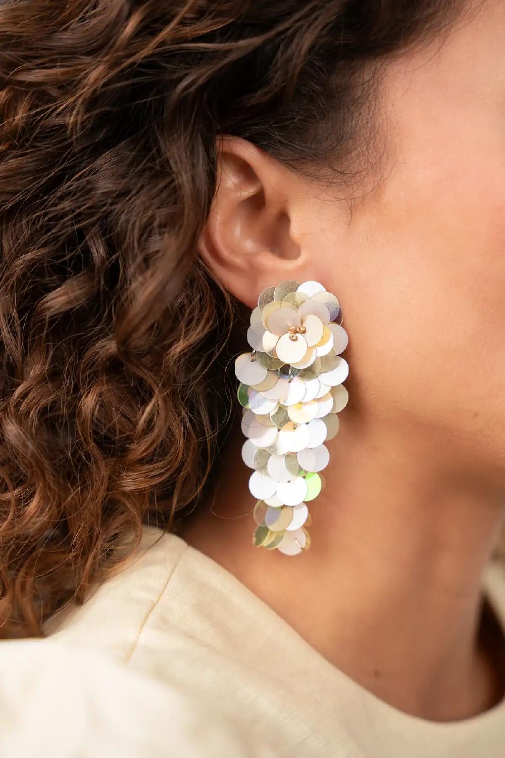 Lott. Gioielli Holo/Gold Oorbellen Linde Sequin Waterfall L