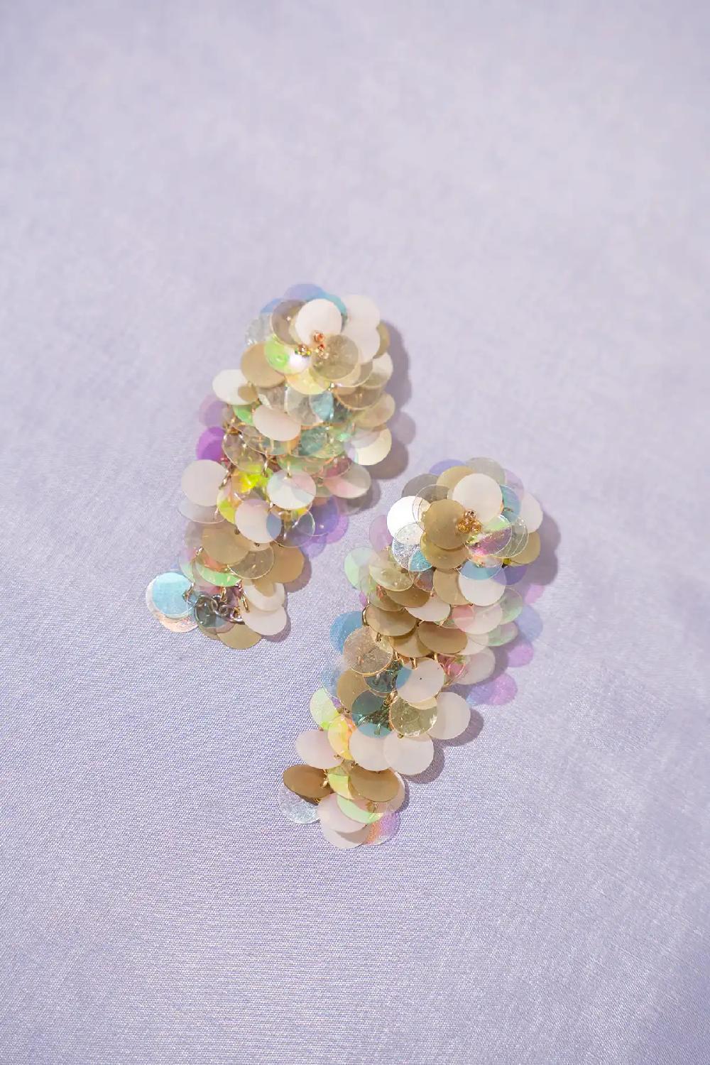 Lott. Gioielli Holo/Gold Oorbellen Linde Sequin Waterfall L