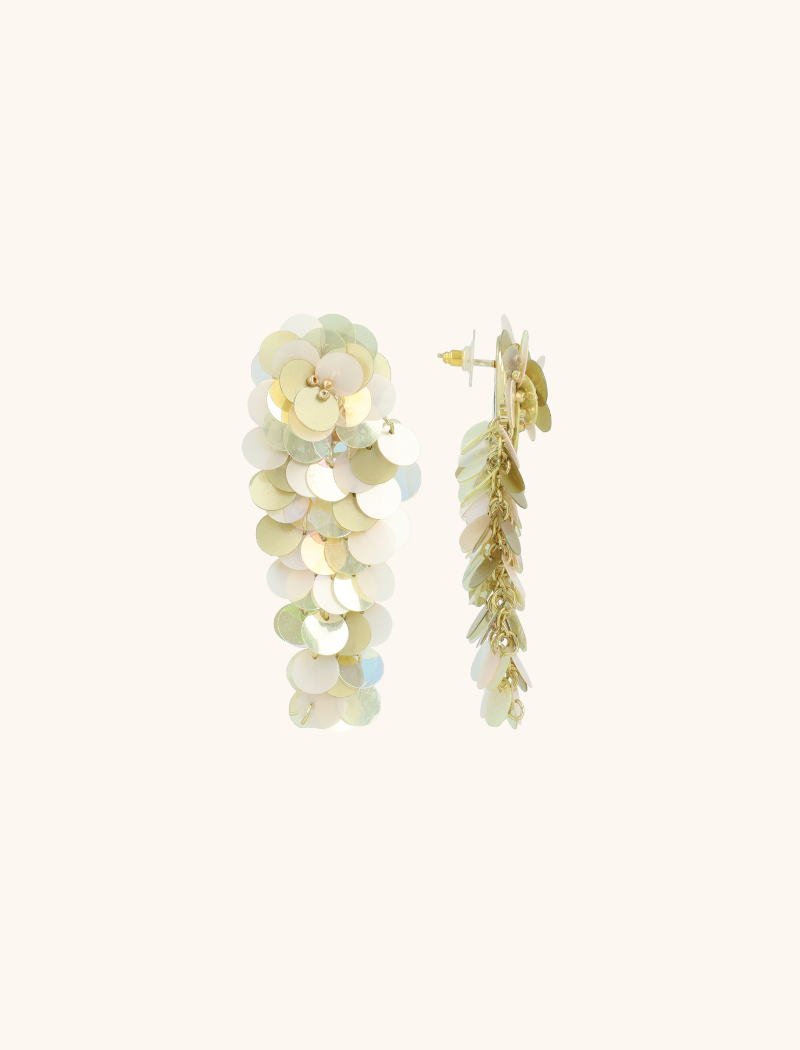 lott. gioielli Holo/Gold Oorbellen Linde Sequin Waterfall L