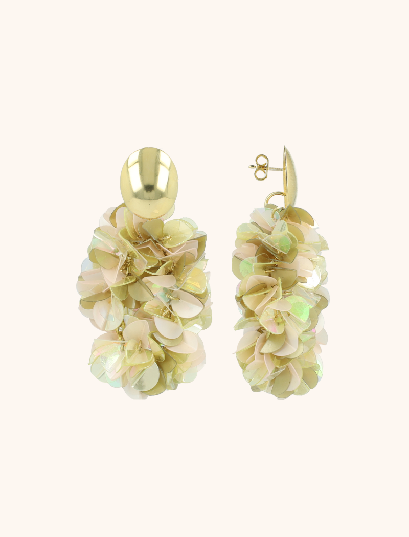 lott. gioielli Holo/Gold Oorbellen Sas Sequin Oval M