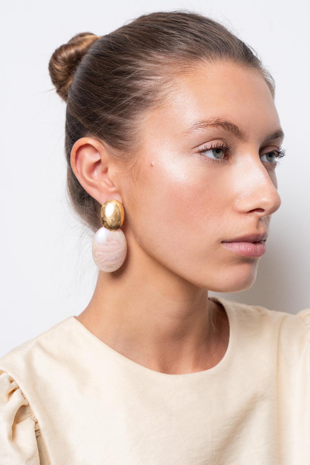 Lott. Gioielli Holo Ivory Oorbellen Sirius Bugle Oval S