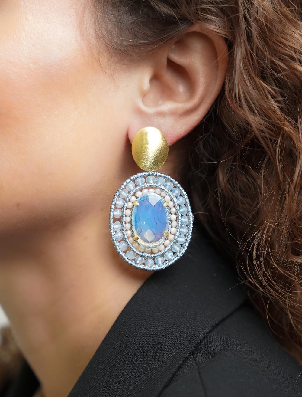 Lott. Gioielli Holo Oorbellen Belle Ovaal L Met Steen