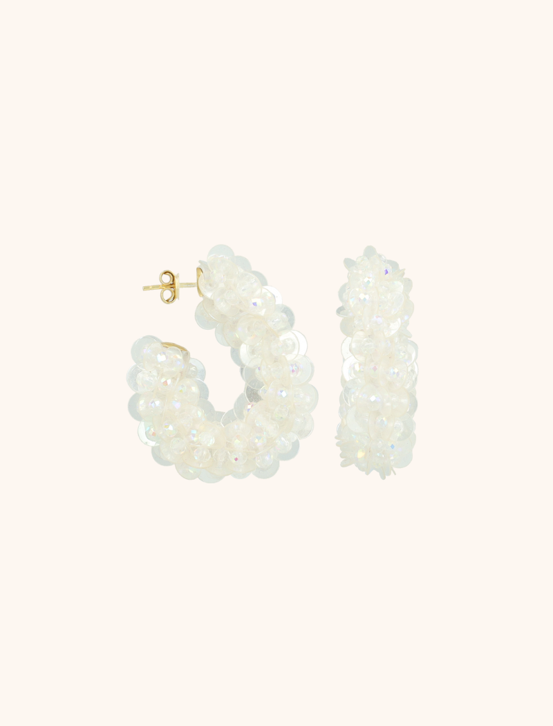 lott. gioielli Holo Oorbellen Eva Sequin Oval Creole L