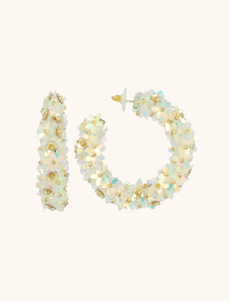 Lott. Gioielli Holo Oorbellen Jasmijn Flower Creole L