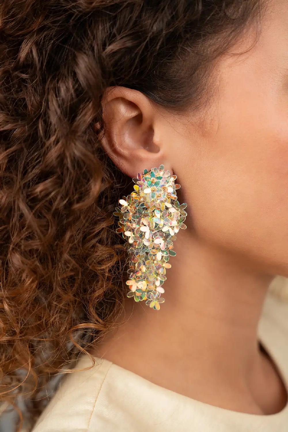 Lott. Gioielli Holo Oorbellen Leila Sequin Bunch Of Flowers