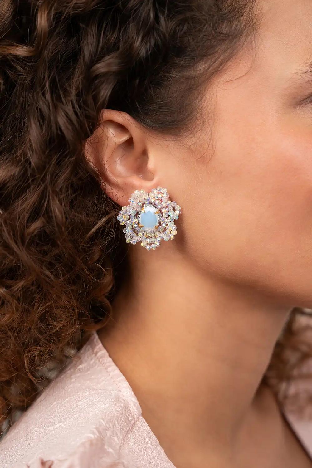 Lott. Gioielli Holo Oorbellen Lotus Flower Knited Leaves S