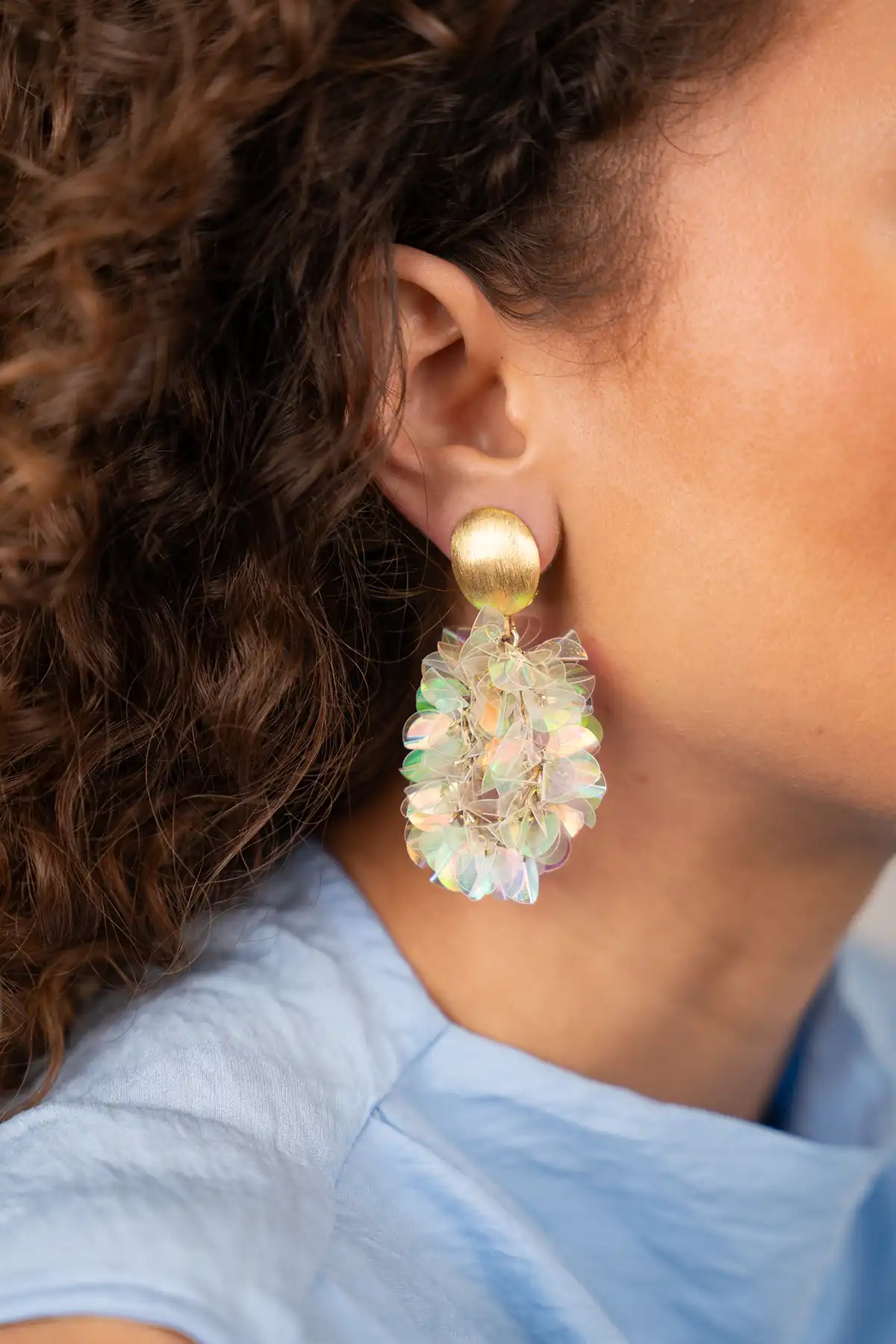 Lott. Gioielli Holo Oorbellen Sas Sequin Oval M Clip