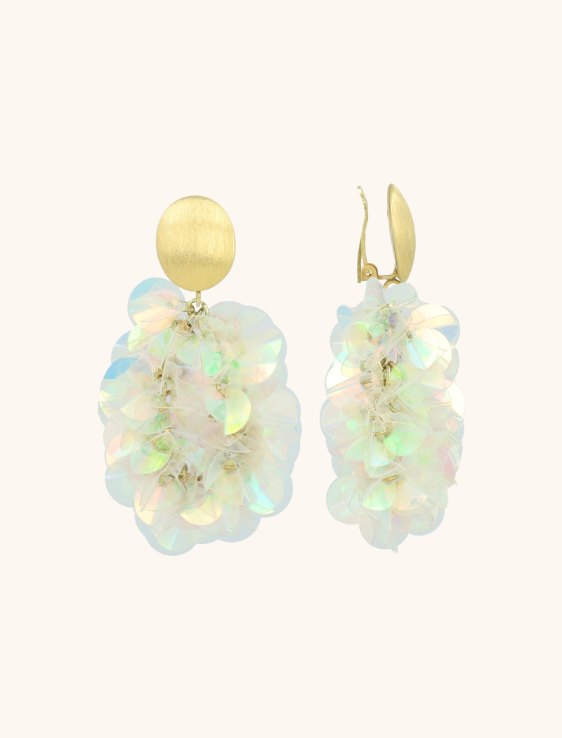 lott. gioielli Holo Oorbellen Sas Sequin Oval M Clip