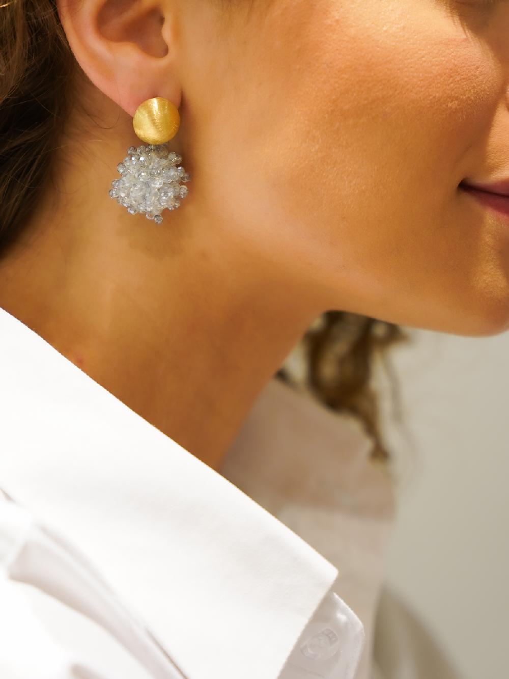 Lott. Gioielli Ijs Blauwe Oorbellen Jacky Globe S Double Stones