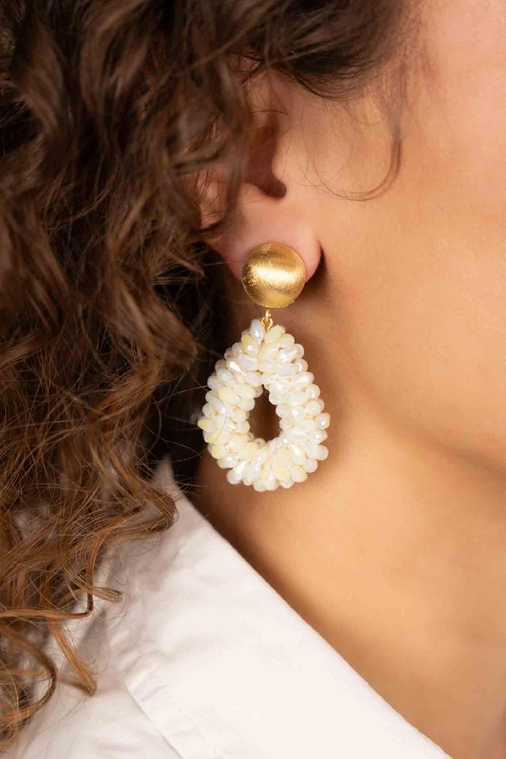 Lott. Gioielli Ivoor Oorbellen Anne Druppel S Marquis Clip