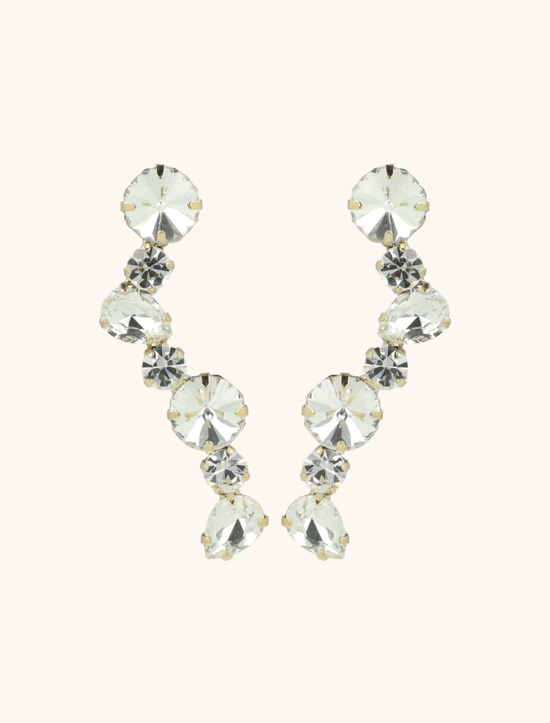 lott. gioielli Jiska Oorbellen Octagon Slang Kristal