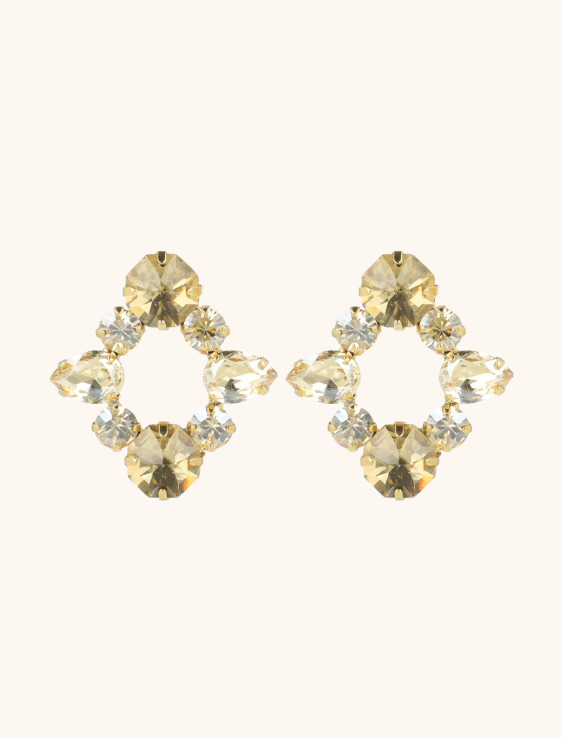 Lott. Gioielli Kira Oorbellen Octagon Ster Shadow Zilverkleurig