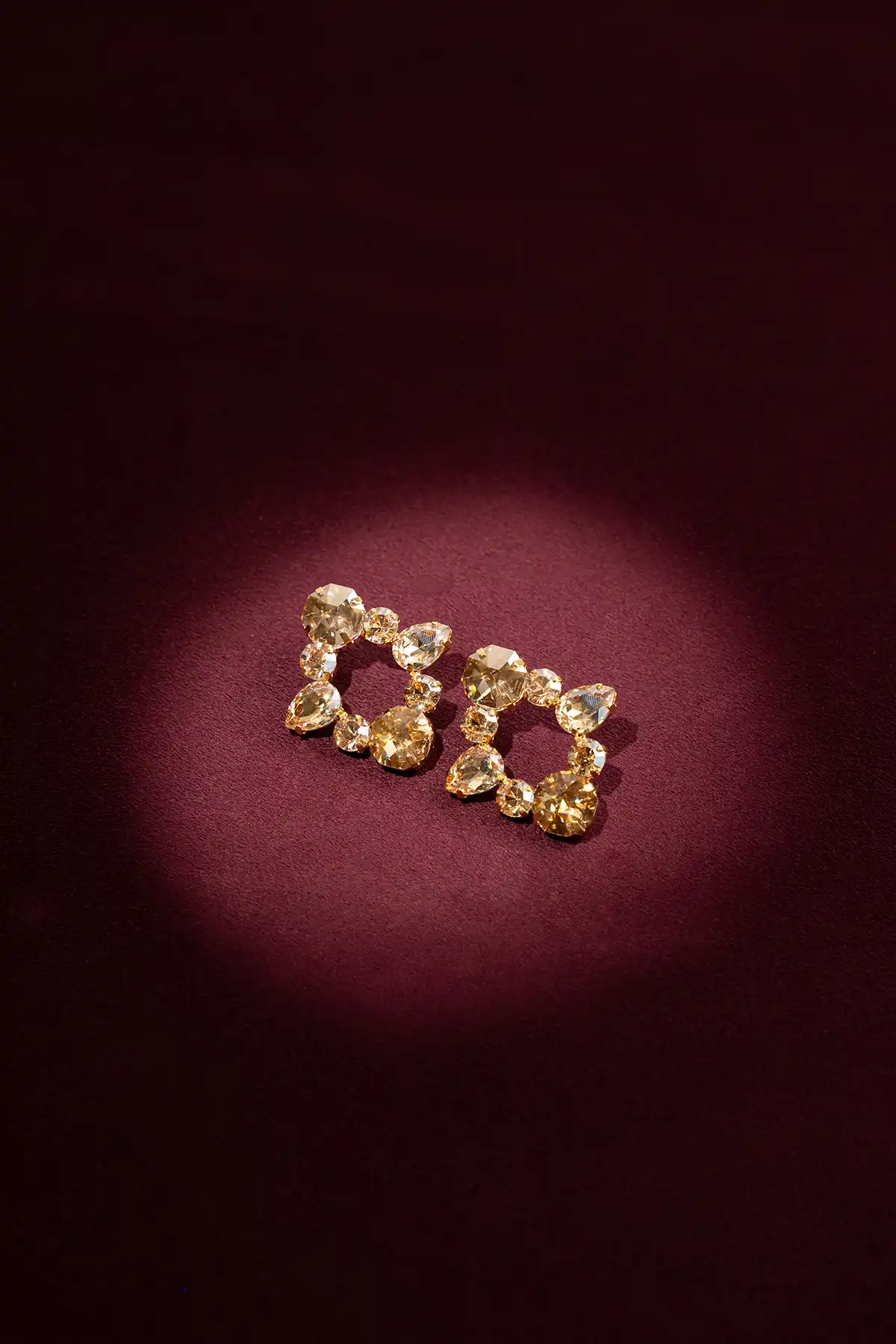 Lott. Gioielli Kira Oorbellen Octagon Ster Shadow Zilverkleurig