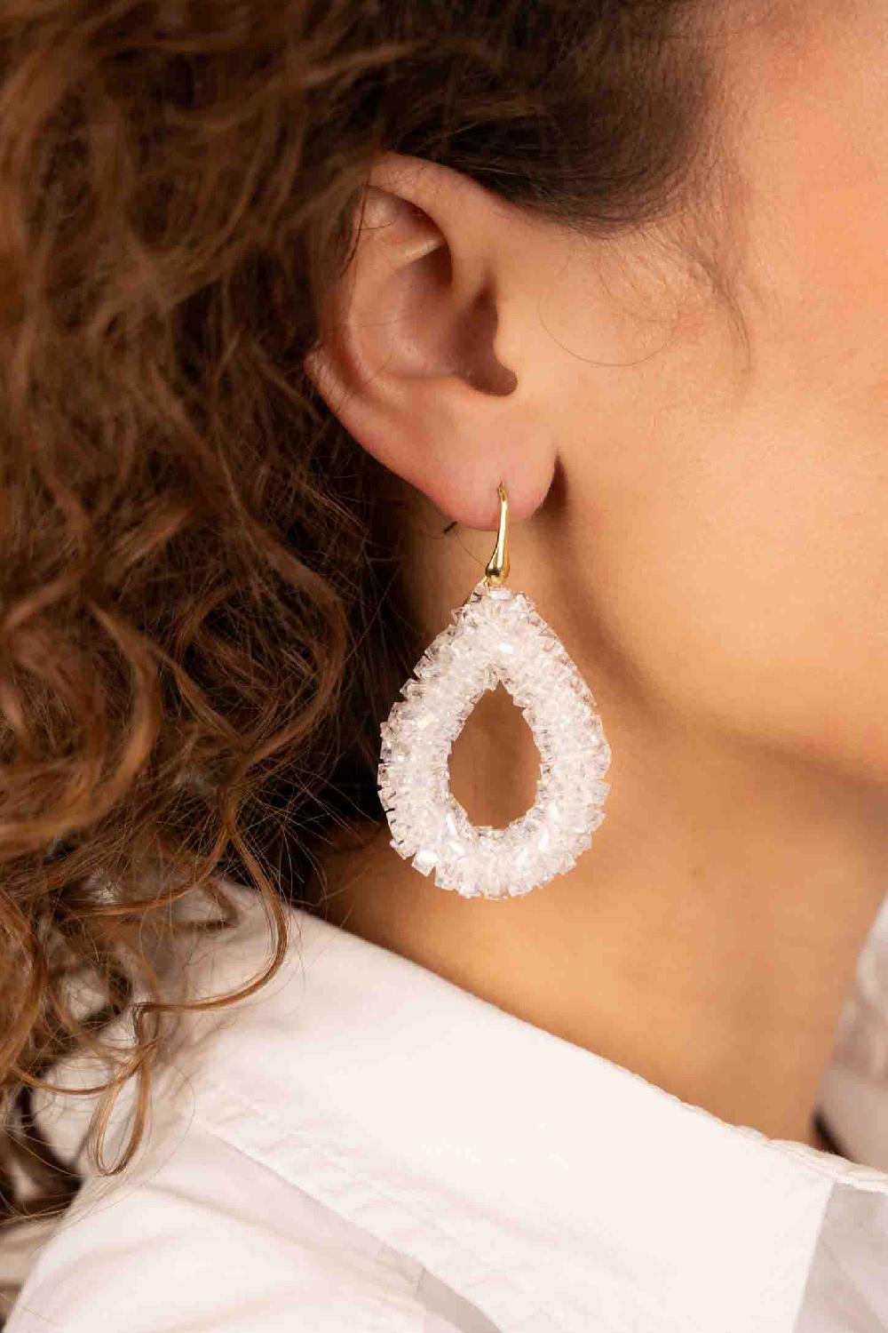 Lott. Gioielli Kristalkleurige Oorbellen Marieke Druppel L Raw