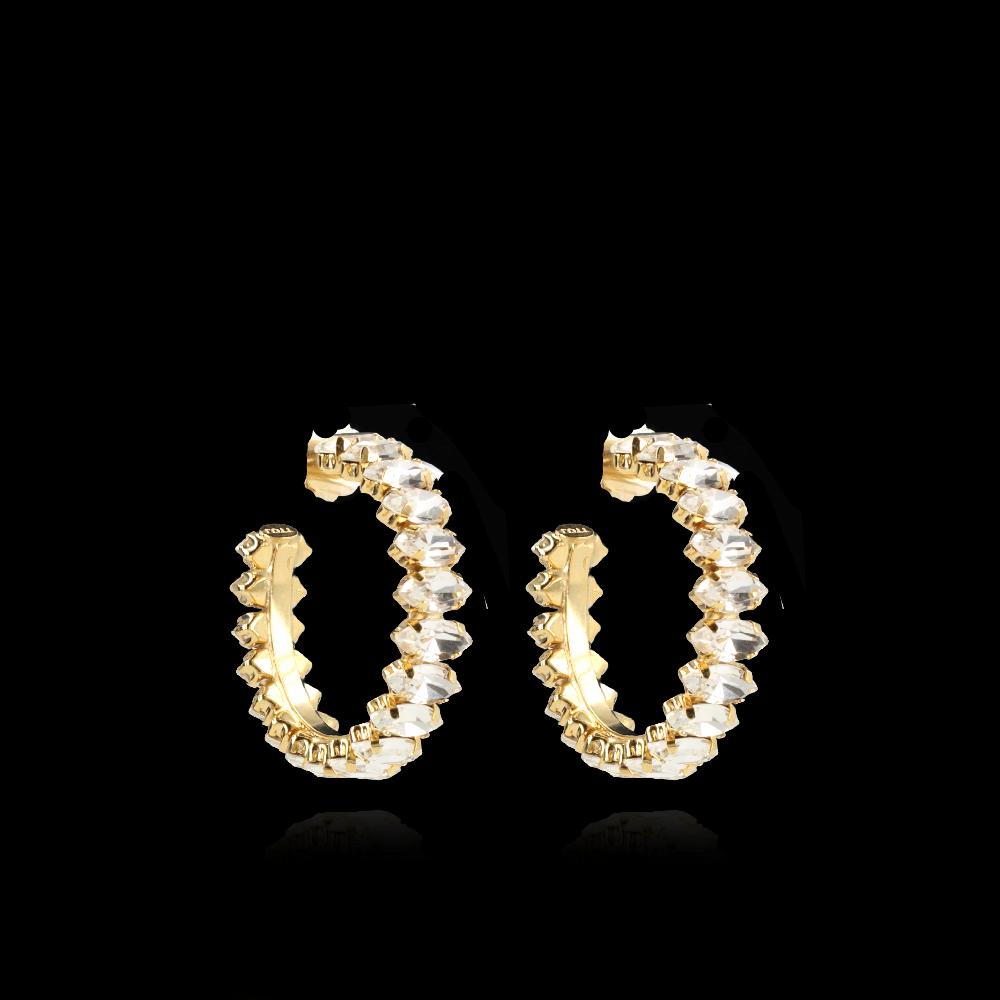 lott. gioielli Kristalkleurige Strass Oorbellen Creool M