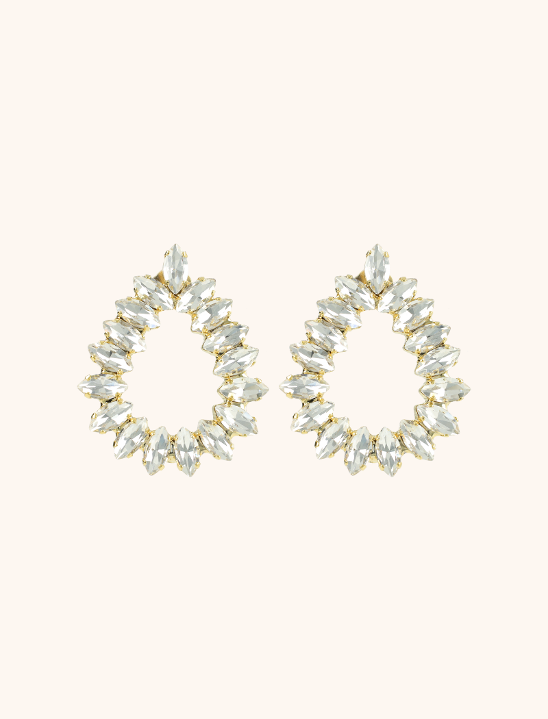 lott. gioielli Kristalkleurige Strass Oorbellen Hally S