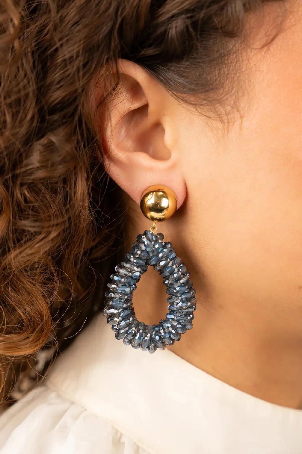 Lott. Gioielli Labradoriet Oorbellen Anne Druppel L Marquis Clip