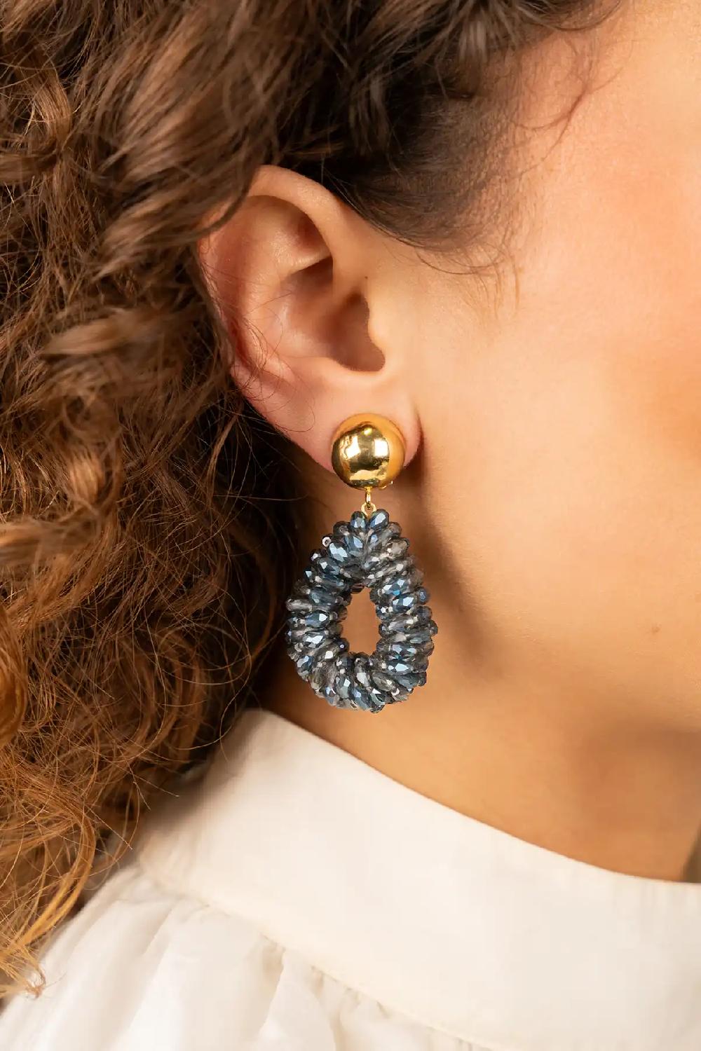 Lott. Gioielli Labradoriet Oorbellen Anne Druppel S Marquis Clip