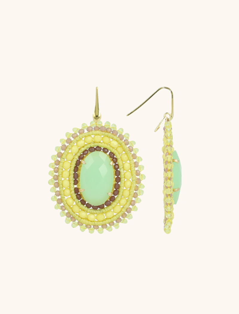 Lott. Gioielli Lemon Mix Oorbellen Jamie Filled Oval 3 Rings With Stone