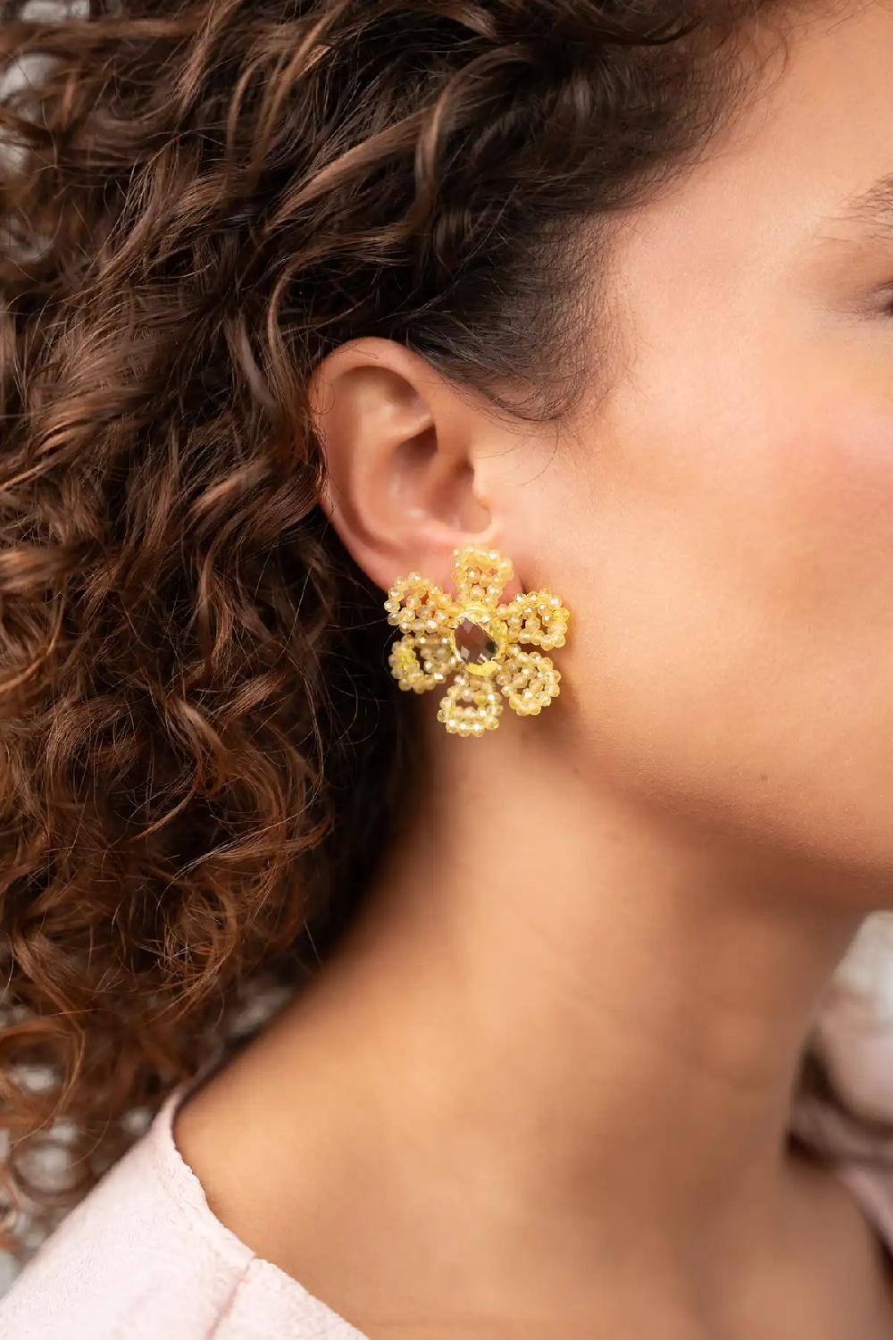 Lott. Gioielli Lemon Oorbellen Madelief Blooming Flower