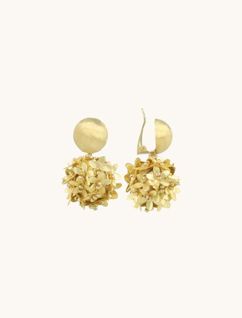 lott. gioielli Licht Goudkleurige Oorbellen Daisy Globe S Flower Clip